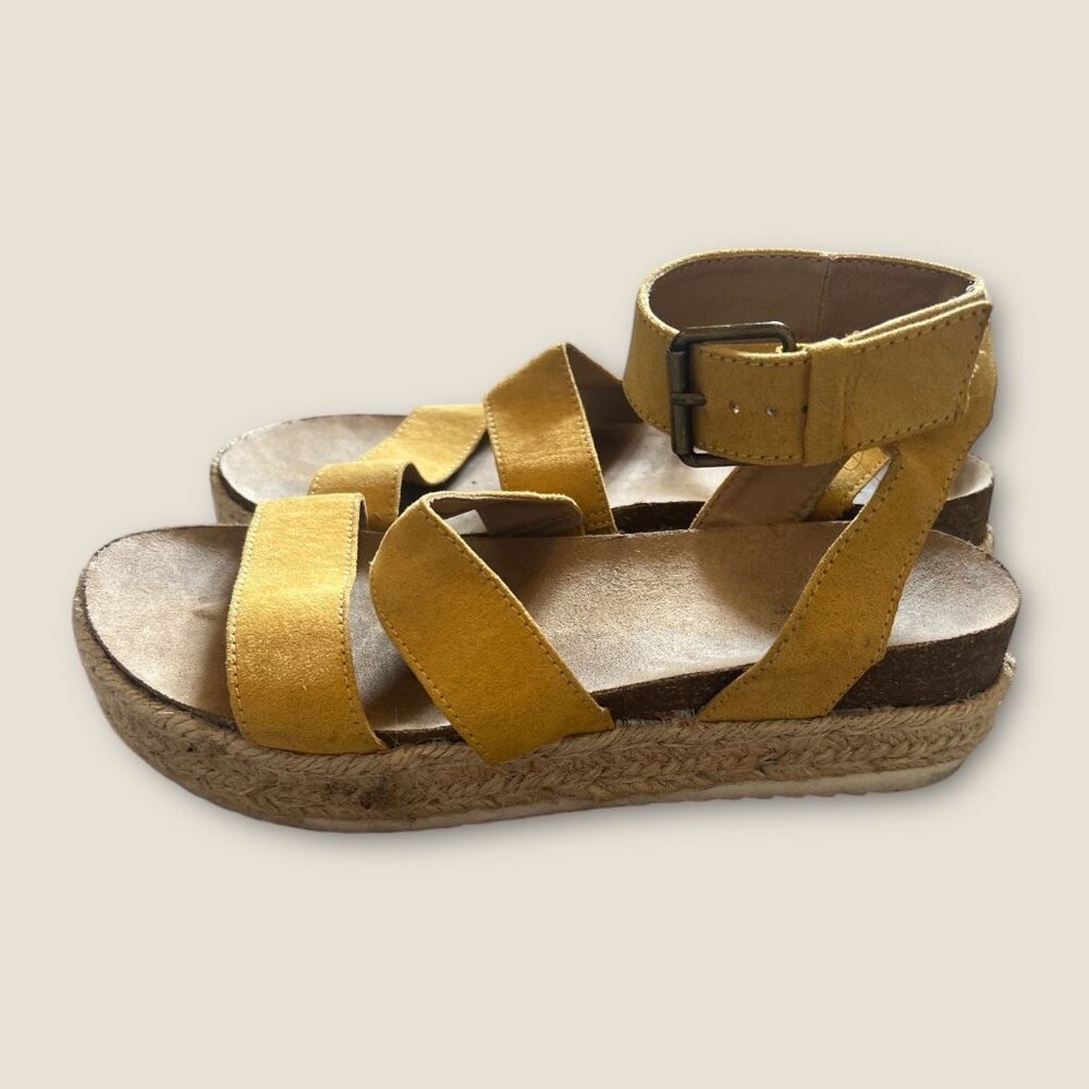 Universal Thread Mustard Yellow Espadrille Sandals